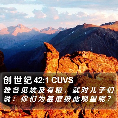 创 世 纪 42:1 CUVS Bible Verse Image