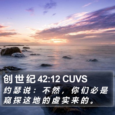 创 世 纪 42:12 CUVS Bible Verse Image