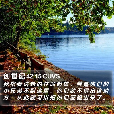 创 世 纪 42:15 CUVS Bible Verse Image