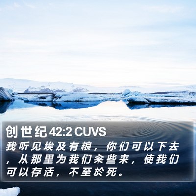 创 世 纪 42:2 CUVS Bible Verse Image