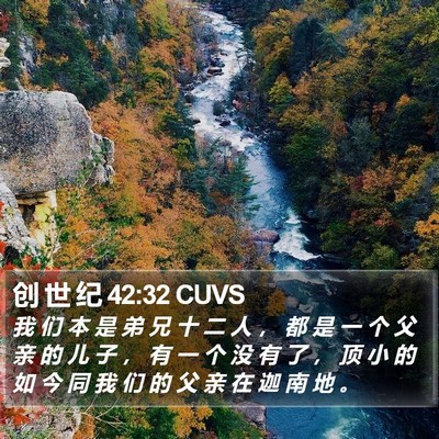 创 世 纪 42:32 CUVS Bible Verse Image
