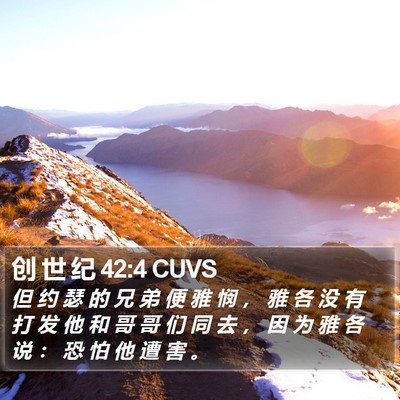 创 世 纪 42:4 CUVS Bible Verse Image