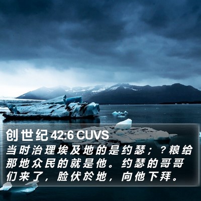 创 世 纪 42:6 CUVS Bible Verse Image