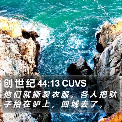 创 世 纪 44:13 CUVS Bible Verse Image