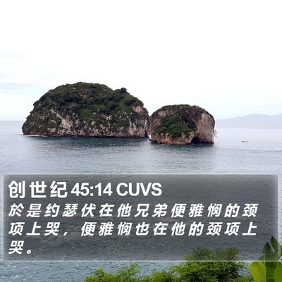 创 世 纪 45:14 CUVS Bible Verse Image