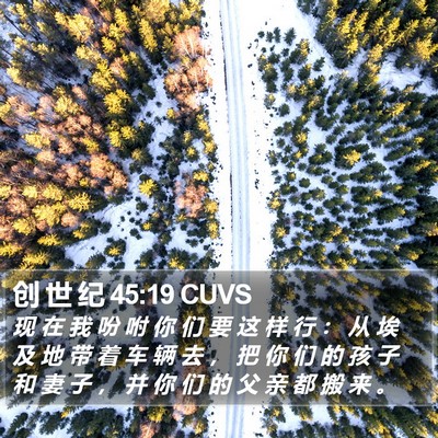 创 世 纪 45:19 CUVS Bible Verse Image