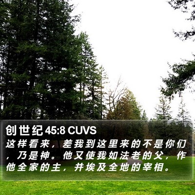 创 世 纪 45:8 CUVS Bible Verse Image