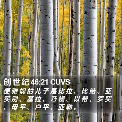 创 世 纪 46:21 CUVS Bible Verse Image