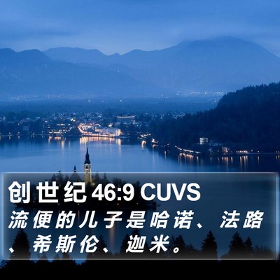 创 世 纪 46:9 CUVS Bible Verse Image