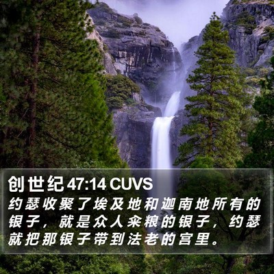 创 世 纪 47:14 CUVS Bible Verse Image