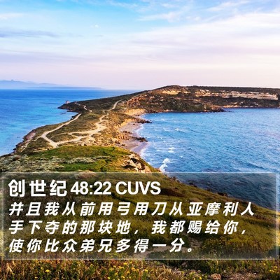 创 世 纪 48:22 CUVS Bible Verse Image