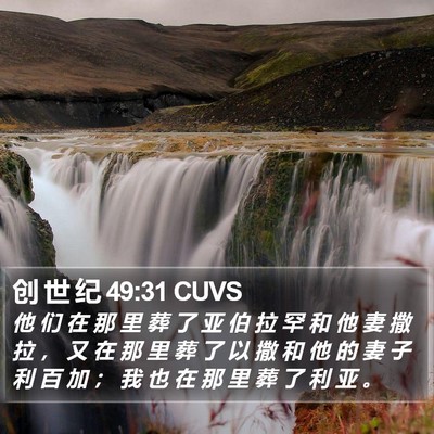 创 世 纪 49:31 CUVS Bible Verse Image