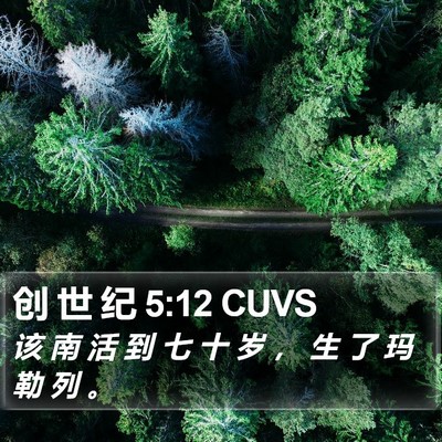 创 世 纪 5:12 CUVS Bible Verse Image