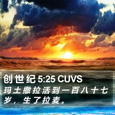 创 世 纪 5:25 CUVS Bible Verse Image