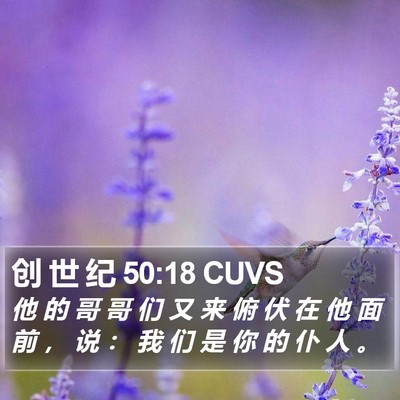 创 世 纪 50:18 CUVS Bible Verse Image