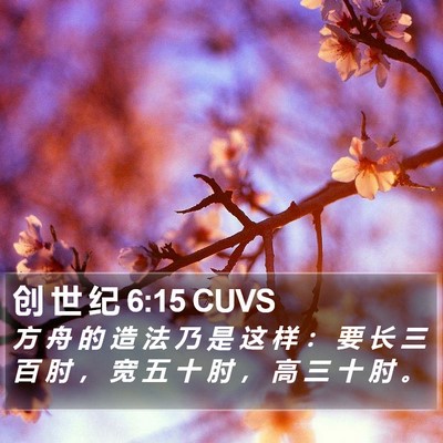 创 世 纪 6:15 CUVS Bible Verse Image