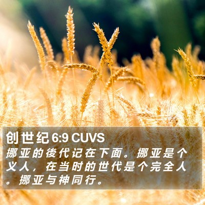 创 世 纪 6:9 CUVS Bible Verse Image