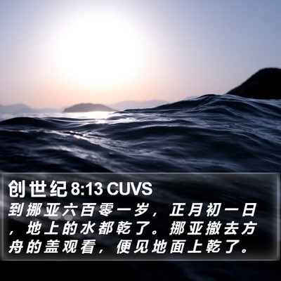 创 世 纪 8:13 CUVS Bible Verse Image