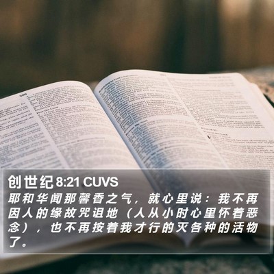 创 世 纪 8:21 CUVS Bible Verse Image