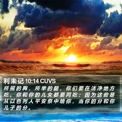 利 未 记 10:14 CUVS Bible Verse Image