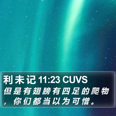 利 未 记 11:23 CUVS Bible Verse Image