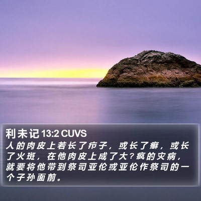利 未 记 13:2 CUVS Bible Verse Image