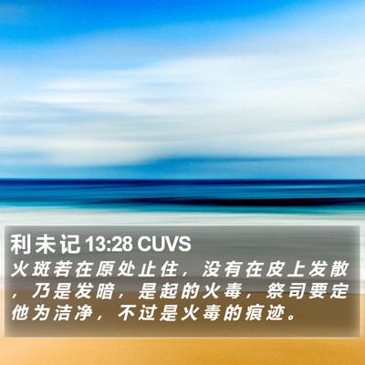 利 未 记 13:28 CUVS Bible Verse Image