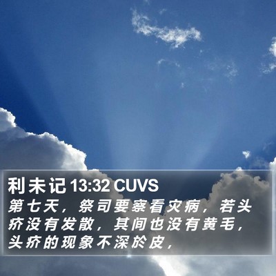 利 未 记 13:32 CUVS Bible Verse Image