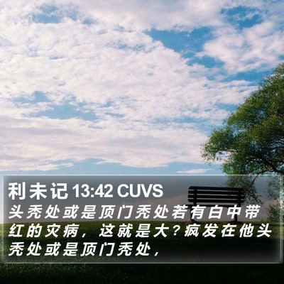 利 未 记 13:42 CUVS Bible Verse Image