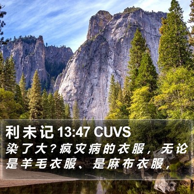 利 未 记 13:47 CUVS Bible Verse Image