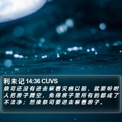 利 未 记 14:36 CUVS Bible Verse Image