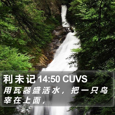 利 未 记 14:50 CUVS Bible Verse Image