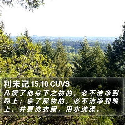 利 未 记 15:10 CUVS Bible Verse Image