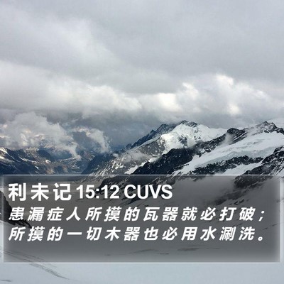 利 未 记 15:12 CUVS Bible Verse Image