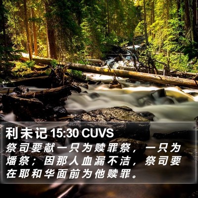 利 未 记 15:30 CUVS Bible Verse Image