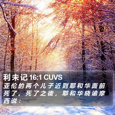 利 未 记 16:1 CUVS Bible Verse Image