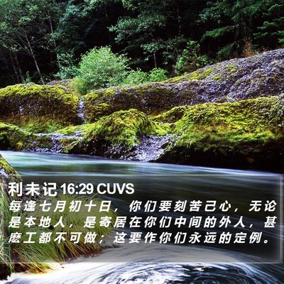 利 未 记 16:29 CUVS Bible Verse Image