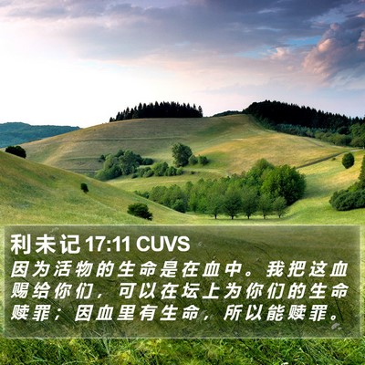 利 未 记 17:11 CUVS Bible Verse Image