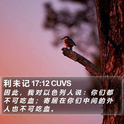 利 未 记 17:12 CUVS Bible Verse Image