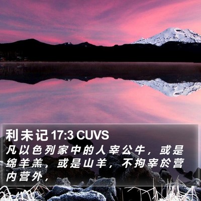 利 未 记 17:3 CUVS Bible Verse Image