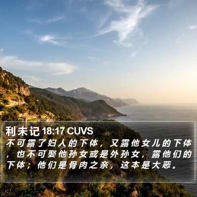 利 未 记 18:17 CUVS Bible Verse Image