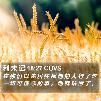 利 未 记 18:27 CUVS Bible Verse Image