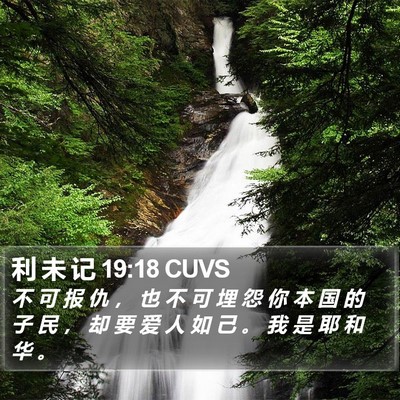 利 未 记 19:18 CUVS Bible Verse Image