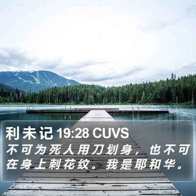 利 未 记 19:28 CUVS Bible Verse Image