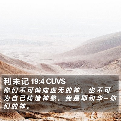 利 未 记 19:4 CUVS Bible Verse Image