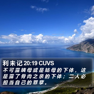 利 未 记 20:19 CUVS Bible Verse Image