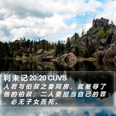 利 未 记 20:20 CUVS Bible Verse Image
