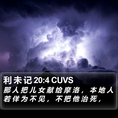 利 未 记 20:4 CUVS Bible Verse Image