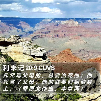利 未 记 20:9 CUVS Bible Verse Image