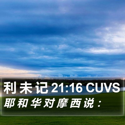 利 未 记 21:16 CUVS Bible Verse Image